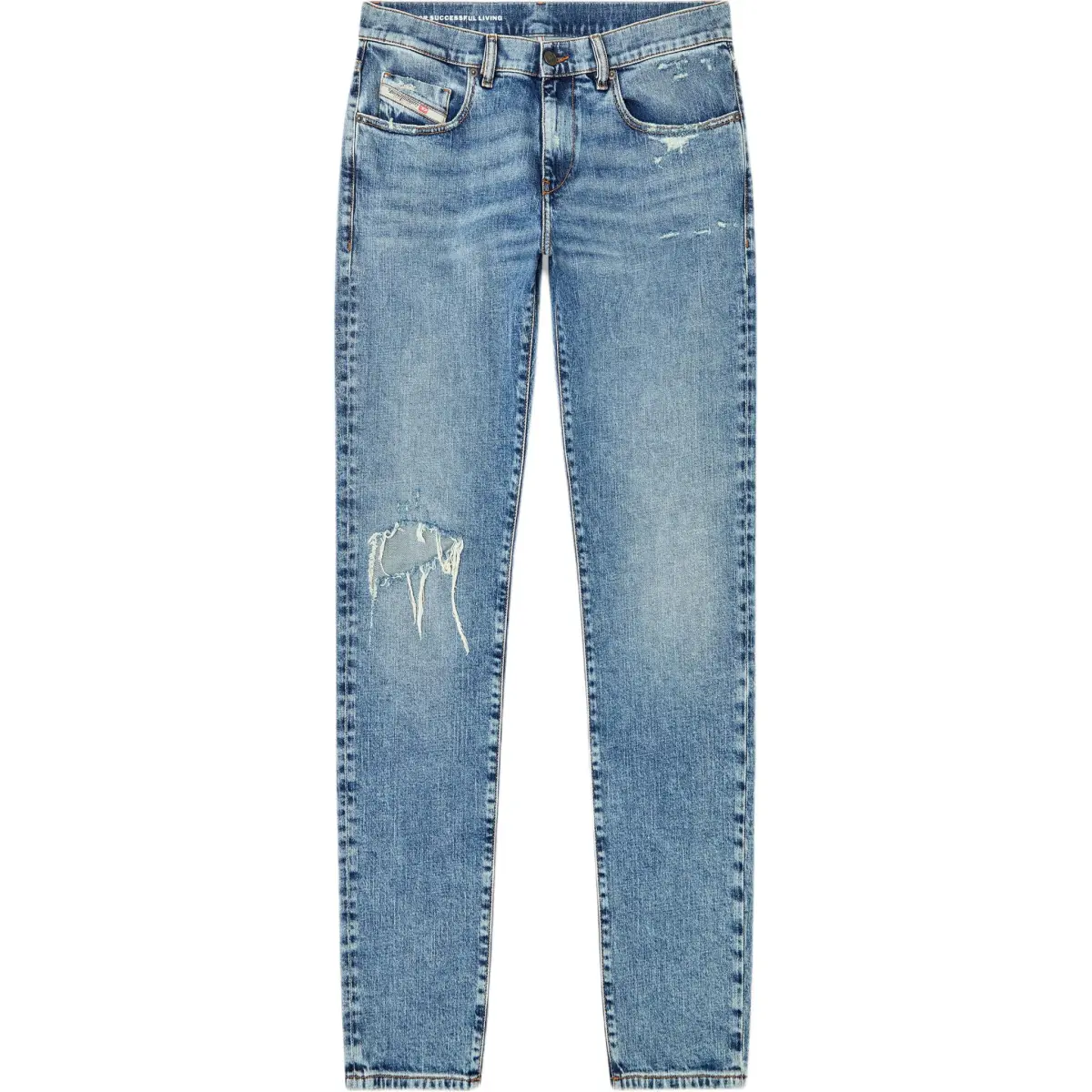 DIESEL 2019 D Strukt Distressed Slim Jeans