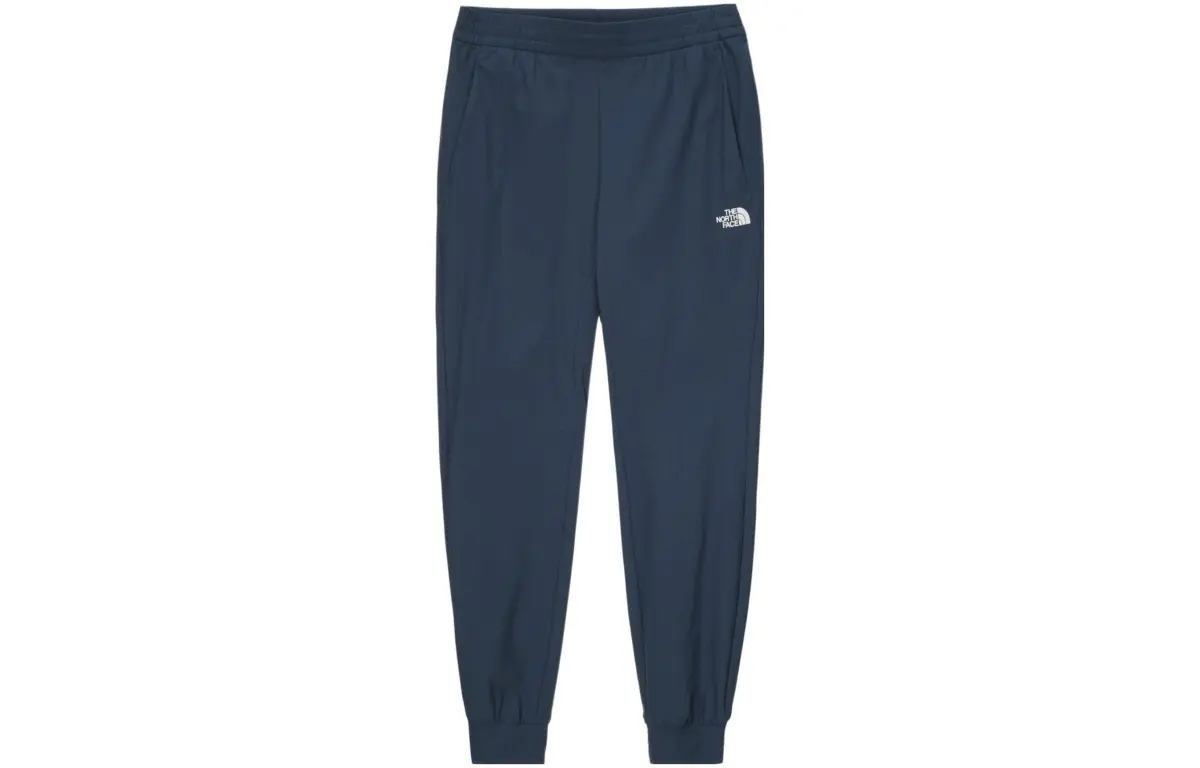 THE NORTH FACE Knitted Sweatpants Unisex Blue Moderate Straight Fit Pants