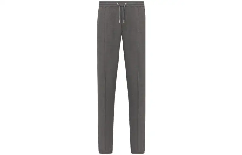 DIOR Knitted Sweatpants Men's Gray Moderate Other