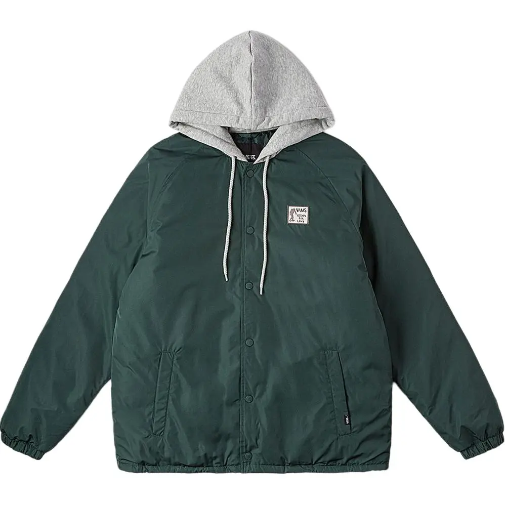 Vans Down Jackets Unisex Green Hooded Moderate Other