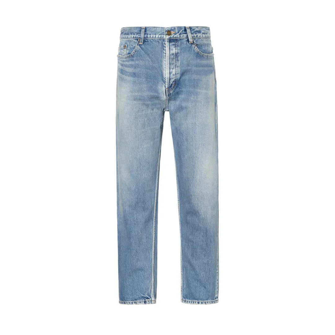 SAINT LAURENT High Waist Cropped Jeans