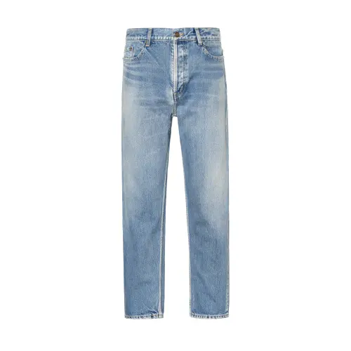 SAINT LAURENT High Waist Cropped Jeans