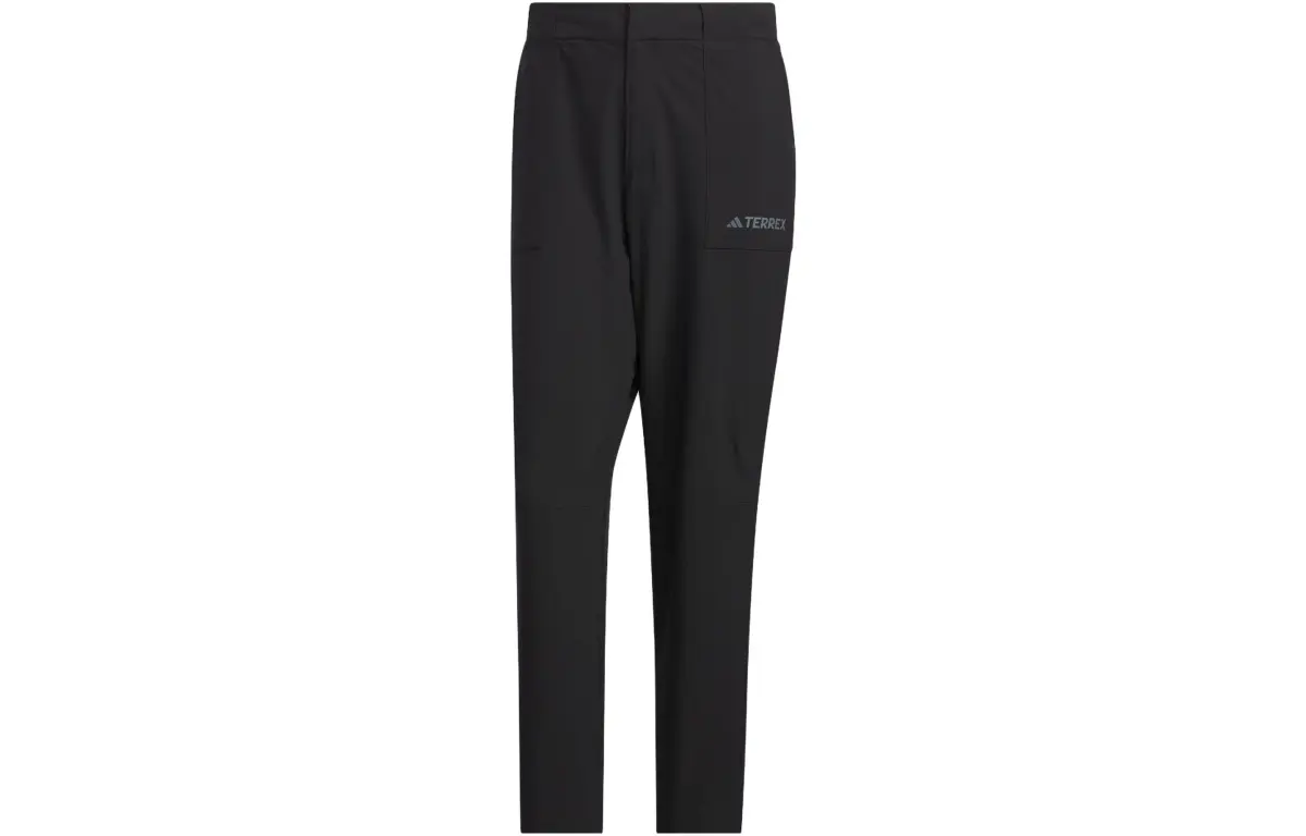 Adidas Knitted Sweatpants Men's Black Moderate Straight Fit Pants