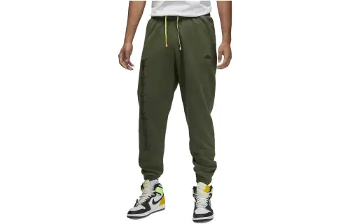 Jordan Knitted Sweatpants Men's Olive Green