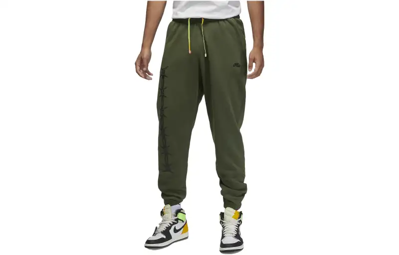 Jordan Knitted Sweatpants Men's Olive Green
