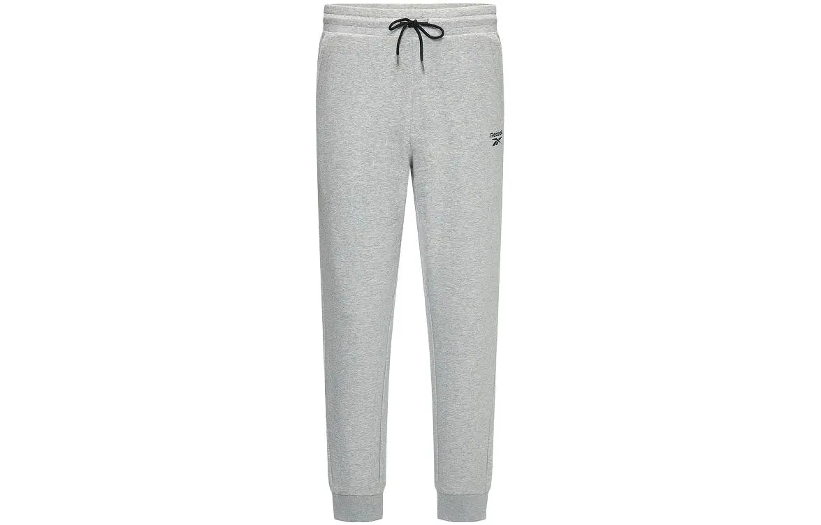 Reebok Knitted Sweatpants Unisex Gray Moderate Cuffed Pants