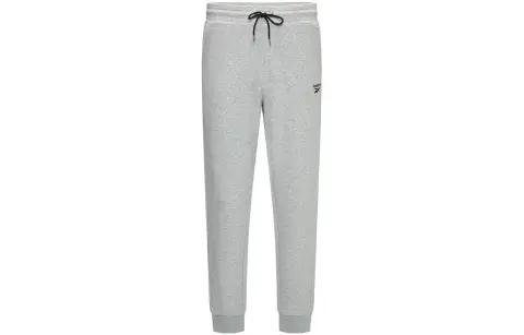 Reebok Knitted Sweatpants Unisex Gray Moderate Cuffed Pants