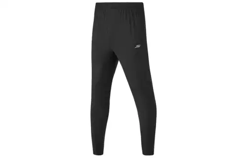 Skechers Comfortable Sports Collection Knitted Sweatpants Men's Carbon Black/0018 Moderate Slim Fit Pants