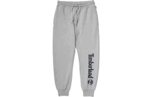 Timberland Knitted Sweatpants Men's Light Gray Moderate Cuffed Pants