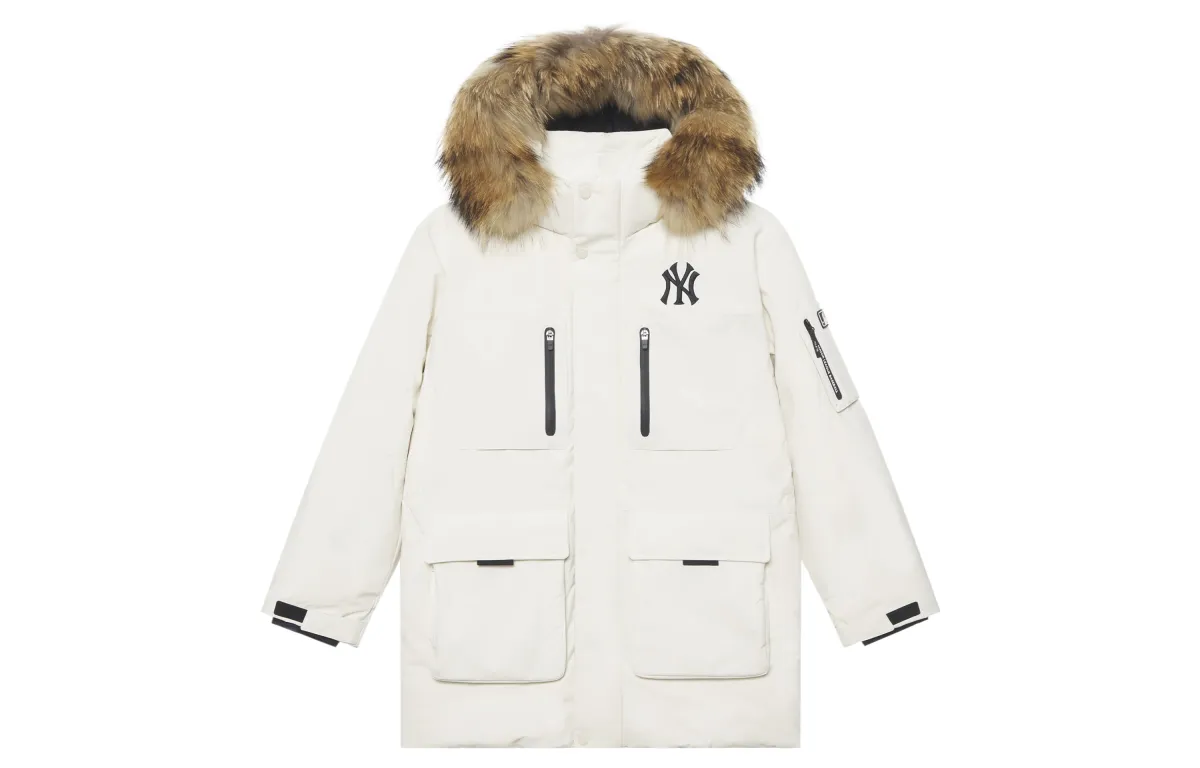 MLB New York Yankees Basic Collection FW24 Down Jacket Unisex Dark Cream