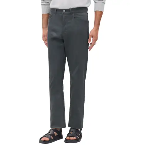 HERMES Jeans Men's Gray Moderate Straight Fit Pants