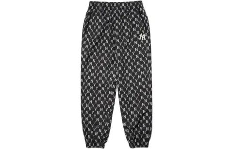 MLB Casual Pants Unisex Black Moderate Cuffed Pants