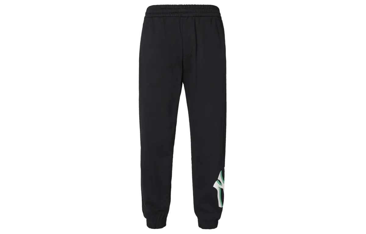 MLB Basic Logo Casual Pants Unisex Black Moderate Straight Fit Pants