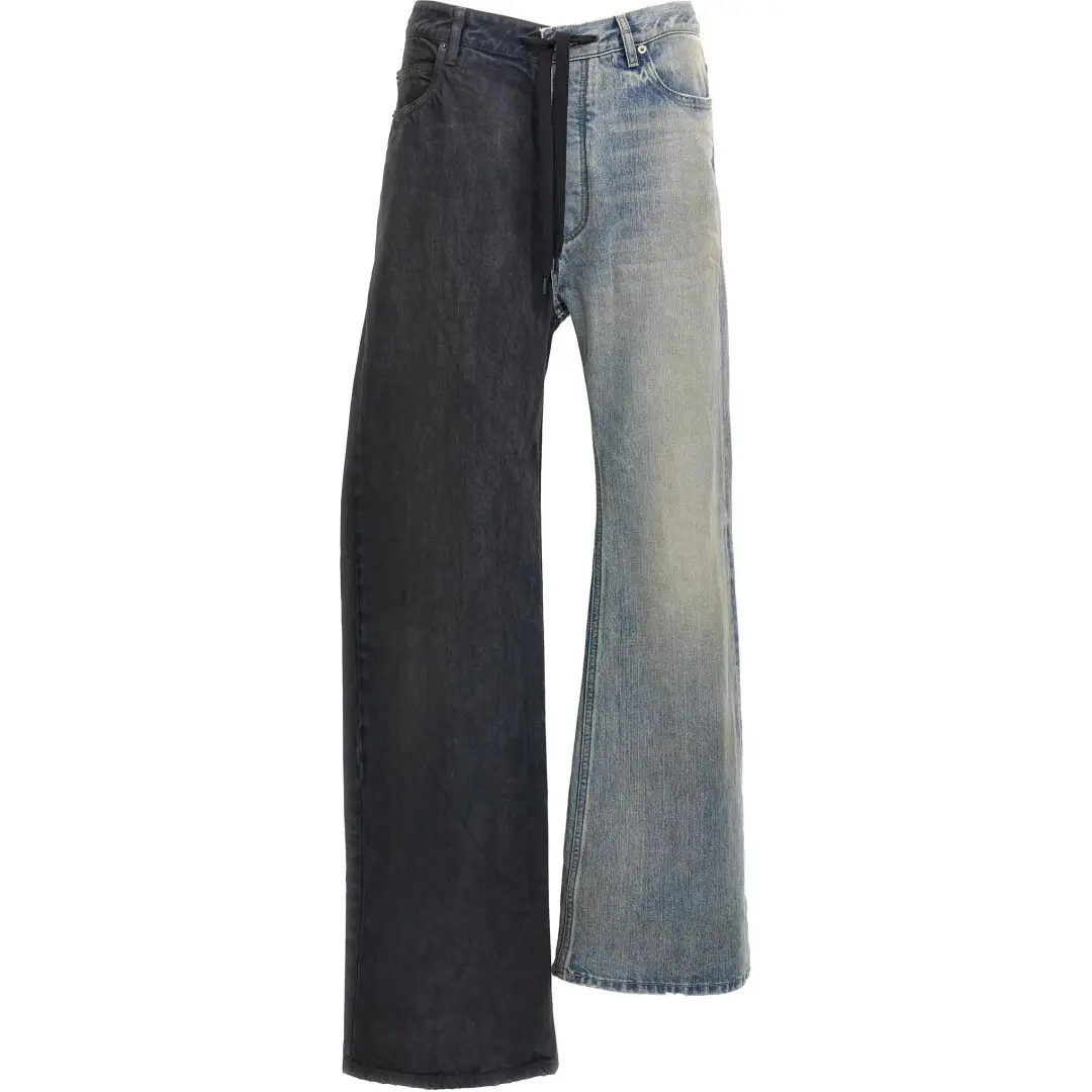 Balenciaga FW24 Fifty-Fifty Drawstring Waist
Asymmetric Leg Length Jeans