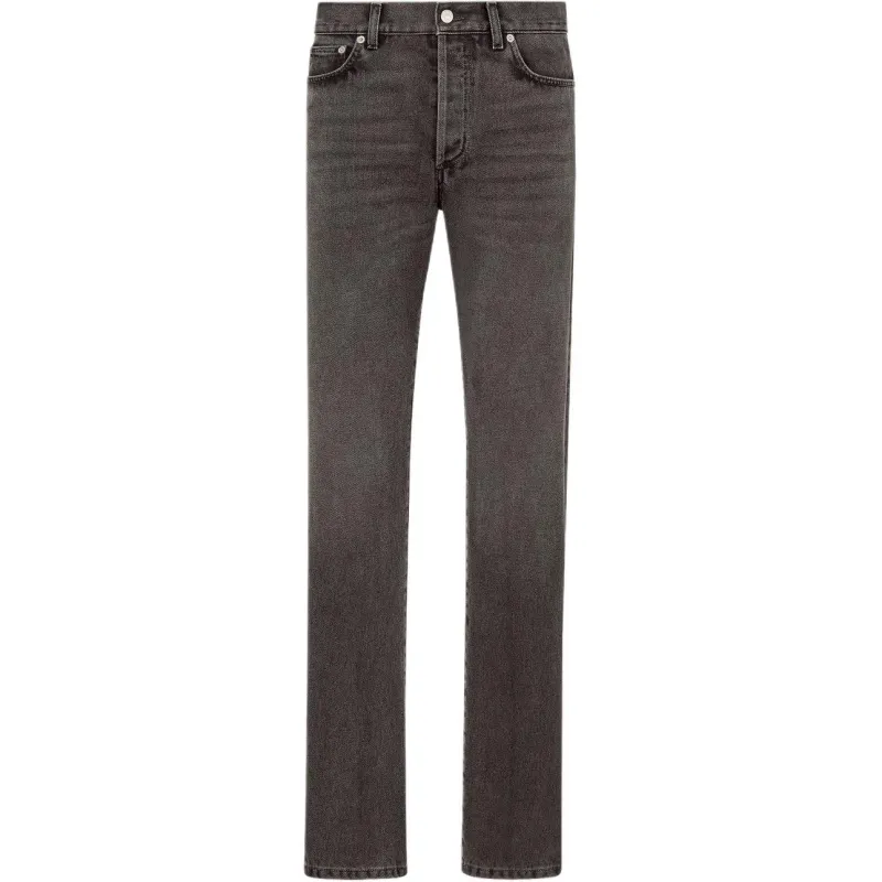 DIOR Jeans Men's Black Moderate Straight Fit Pants