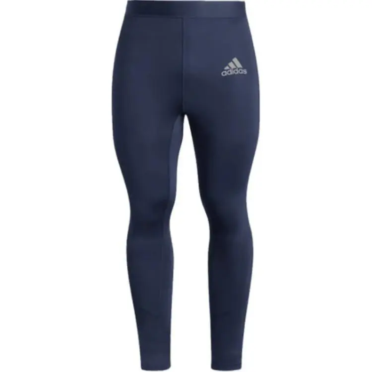 Adidas Knitted Sweatpants Men's Blue Moderate Slim Fit Pants