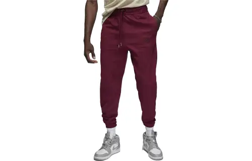 Jordan Knitted Sweatpants Men's Burgundy Moderate Cuffed Pants