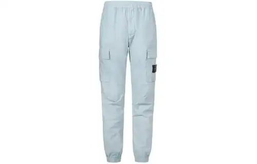 STONE ISLAND Knitted Sweatpants Men's Light Blue