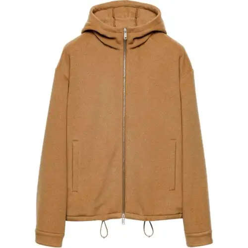 PRADA Camel hair Hoodie Jacket