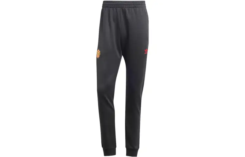 Adidas Originals Essential Manchester United Essentials Trefoil Joggers Knitted Sweatpants Men's Black