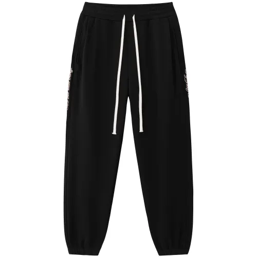 Coca Cola Knitted Sweatpants Unisex Moderate Cuffed Pants