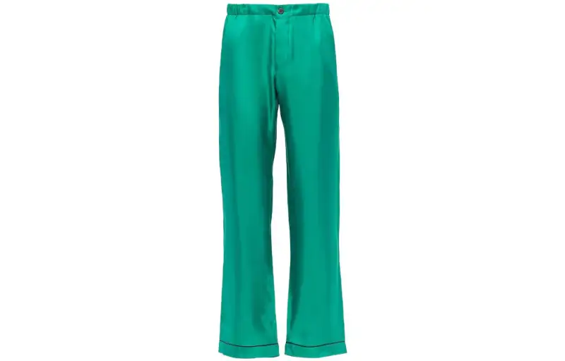 PRADA Casual Pants Men's Jadeite Green Moderate Straight Fit Pants