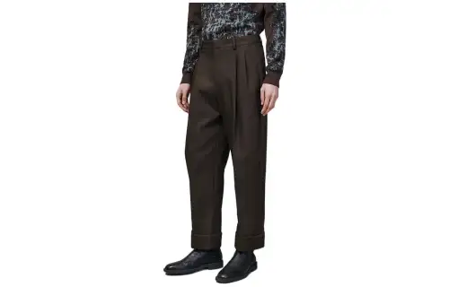 HERMES FW22 Casual Pants Men's Brown