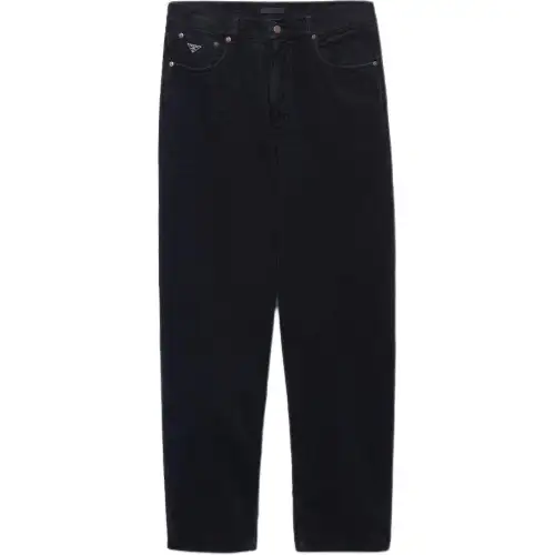 PRADA Jeans Men's Blue Moderate Straight Fit Pants