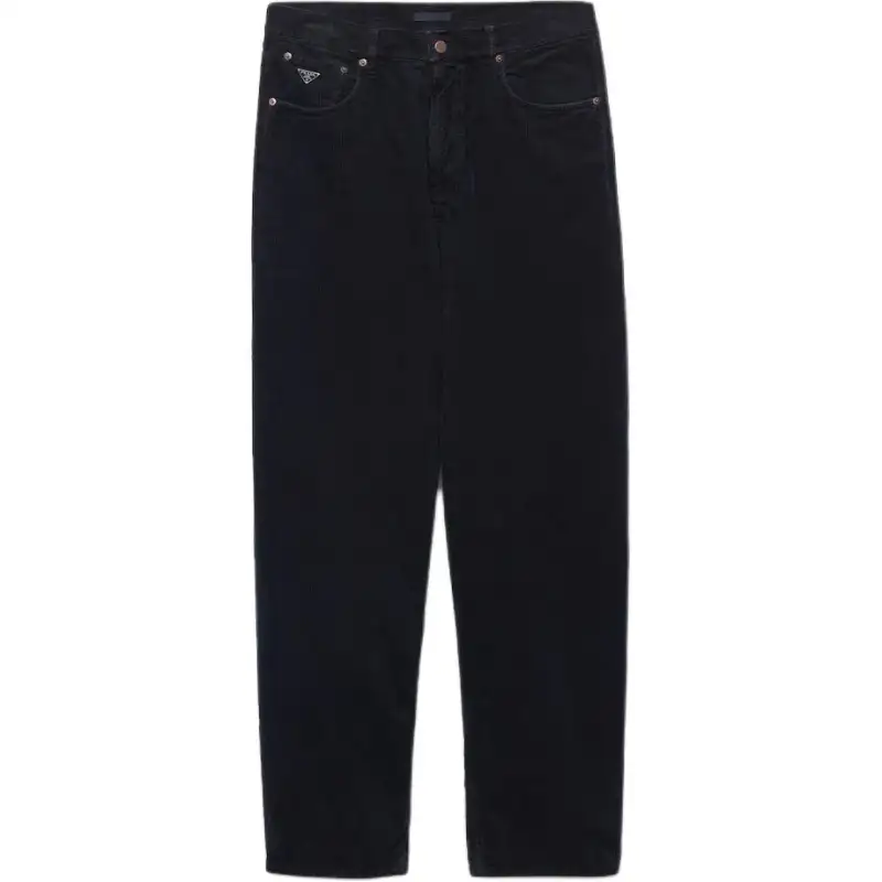 PRADA Jeans Men's Blue Moderate Straight Fit Pants