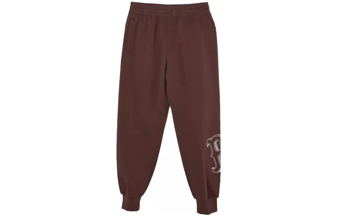 MLB Knitted Sweatpants Unisex Dark Brown Moderate Cuffed Pants