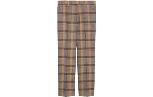 GUCCI Check Wool Trousers