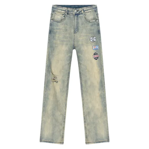 XINYINSU Jeans Unisex Moderate Straight Fit Pants