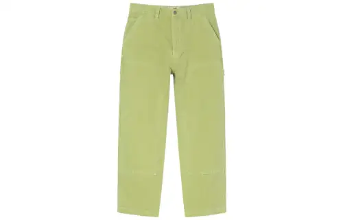Stussy Casual Pants Unisex Green Moderate Straight Fit Pants