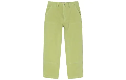 Stussy Casual Pants Unisex Green Moderate Straight Fit Pants