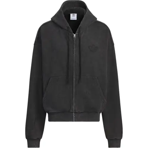 Adidas Originals WASHED HOODED JACKET Jackets & Coats Men's Black