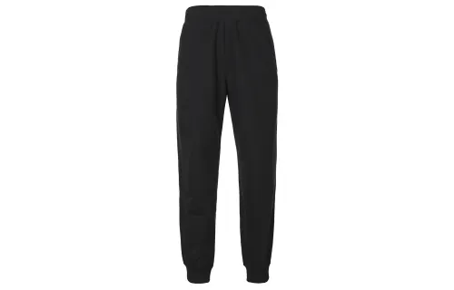 UNIQLO Thermal Solid Color Elastic Cuff Fleece Lined Knitted Sweatpants Unisex Black