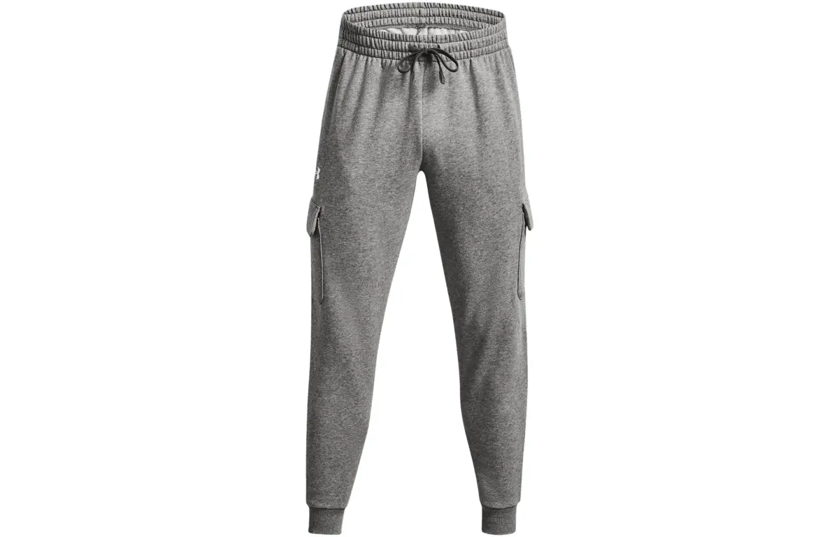Under Armour Rival Fleece Knitted Sweatpants Men's Gray Thickened Cuffed Pants