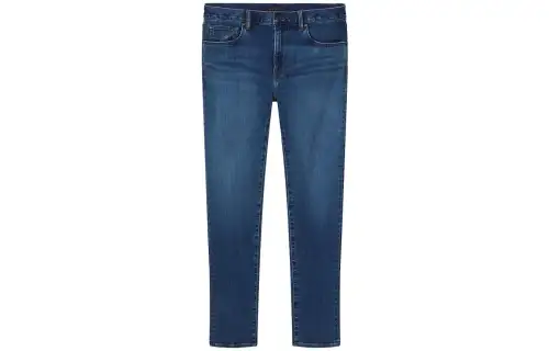 UNIQLO Jeans Men's Sea Blue Moderate Straight Fit Pants