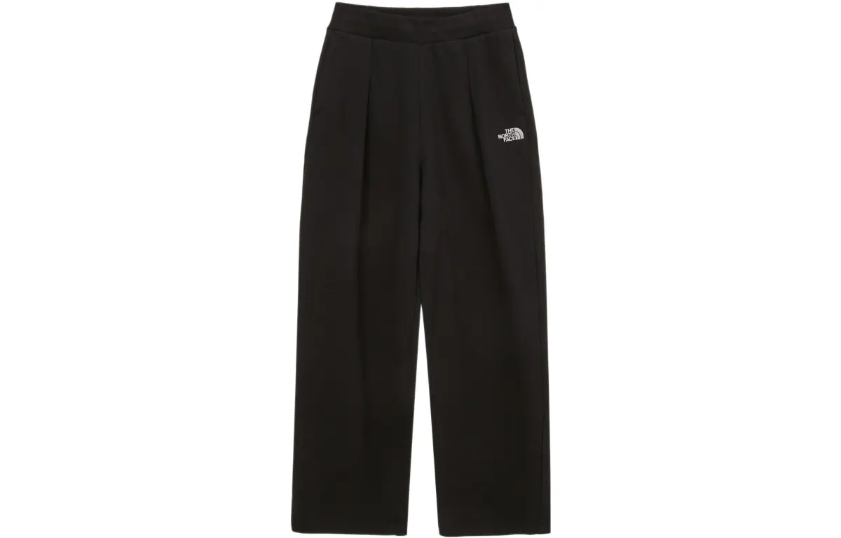 THE NORTH FACE Knitted Sweatpants Men's Black Moderate Straight Fit Pants