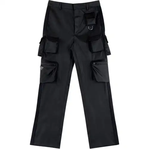PRADA SS24 Cargo Pants Men's Black