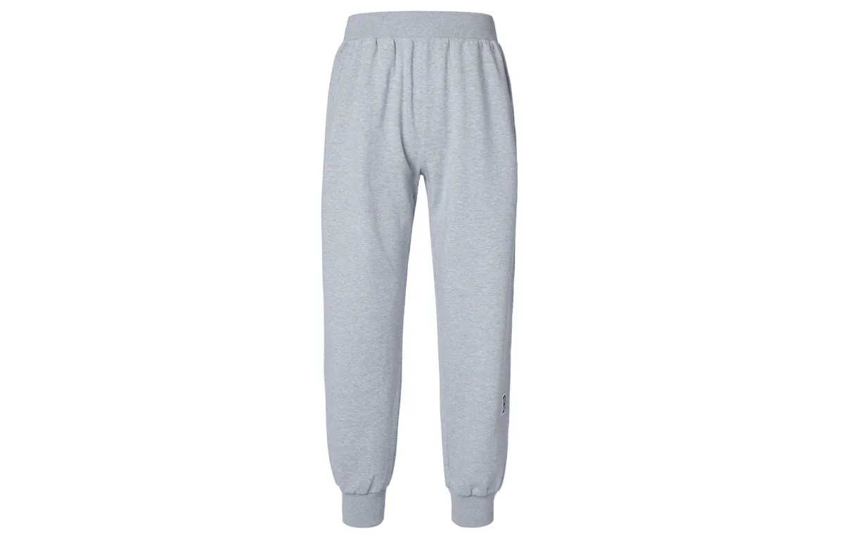 MLB Knitted Sweatpants Unisex Gray Moderate Cuffed Pants