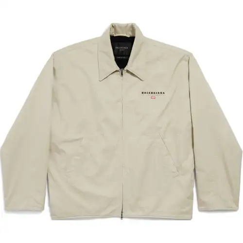 Balenciaga Jackets & Coats Loose Fit Men's Military Uniform Beige