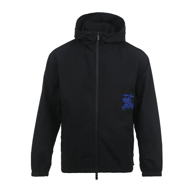 Burberry Equestrian Knight Motif Zipped Hooded Jacket