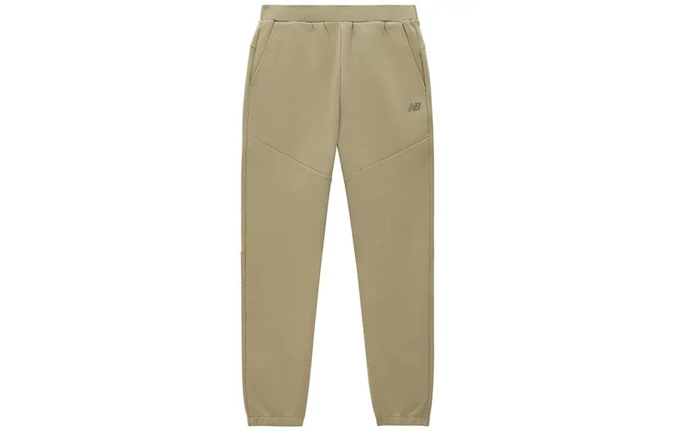 New Balance Knitted Sweatpants Men's Yellow Moderate Cuffed Pants