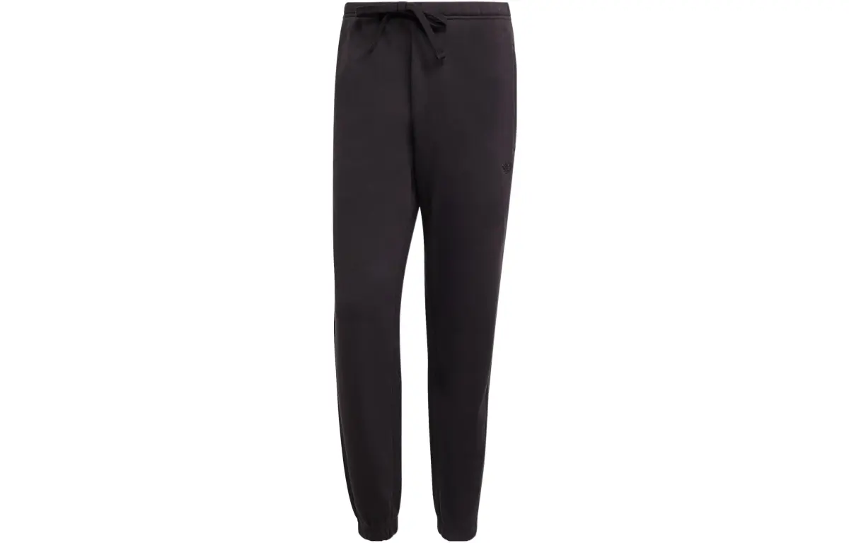 Adidas Originals Blue Version Knitted Sweatpants Men's Black Moderate Cuffed Pants
