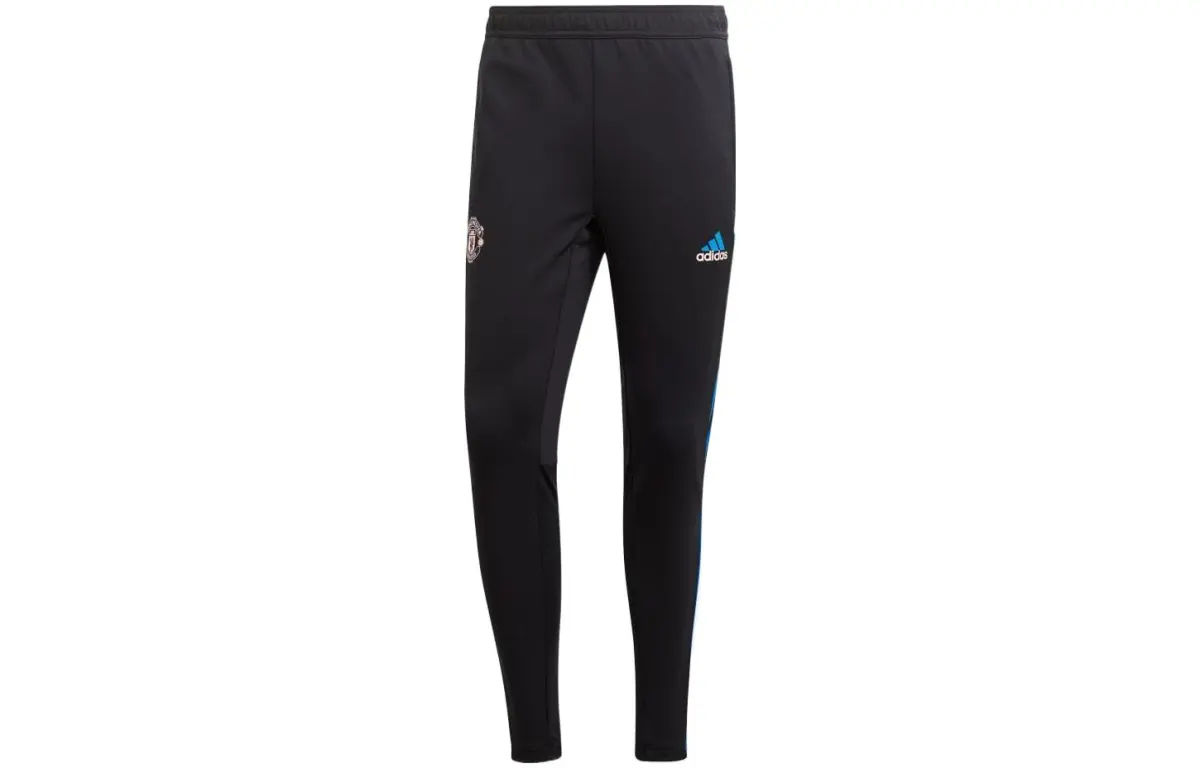 Adidas Knitted Sweatpants Men's Black Thickened Skinny Pants