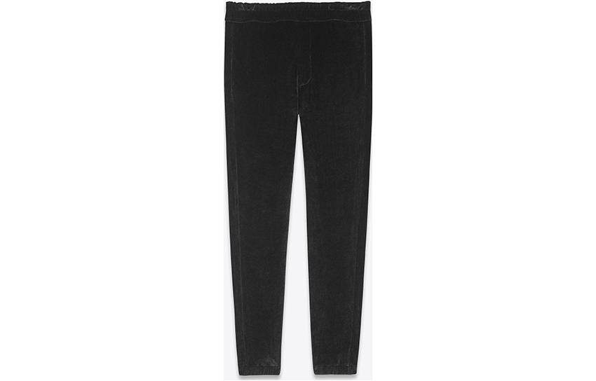 SAINT LAURENT Ruched Straight Leg Pants