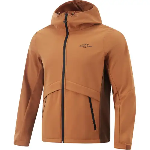 Li Ning Lotus Leaf Water Repellent Windproof Fleece Lined Thermal Outdoor Casual Versatile Mountaineering Trench Coat
