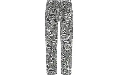 Vetements Casual Pants Men's Black/White Moderate Straight Fit Pants