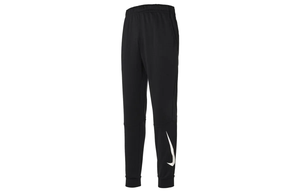 Nike Knitted Sweatpants Men's Black Moderate Cuffed Pants